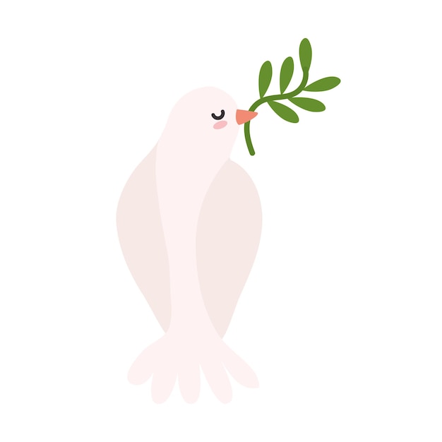 Free vector world peace day dove with branch