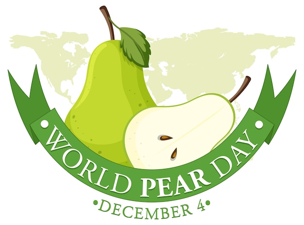 Free vector world pear day poster design