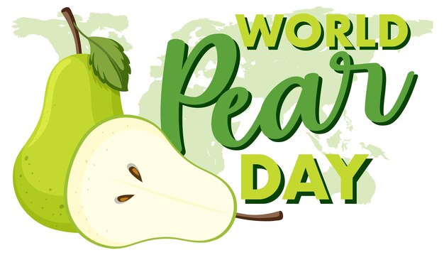 Free vector world pear day poster design