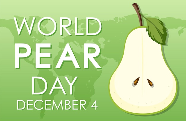 Design del poster della giornata mondiale della pera