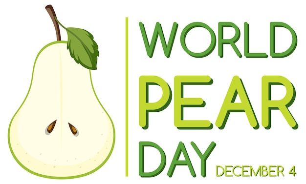 Free vector world pear day poster design