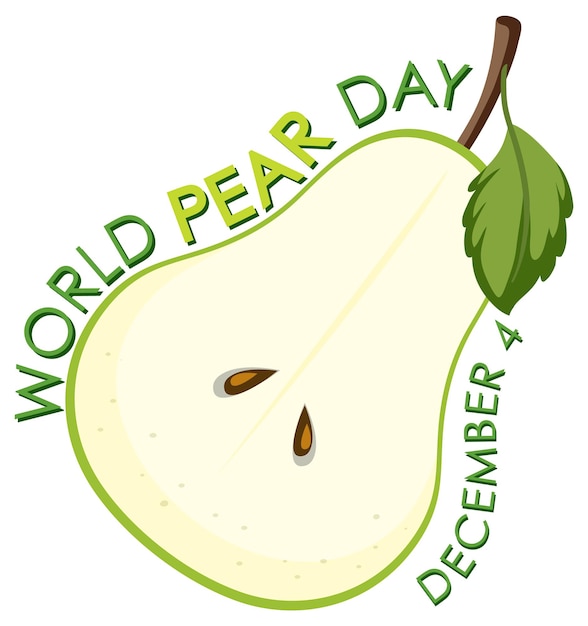 Vettore gratuito design del poster della giornata mondiale della pera