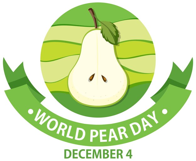 World pear day postr template