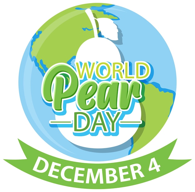 World pear day postr template