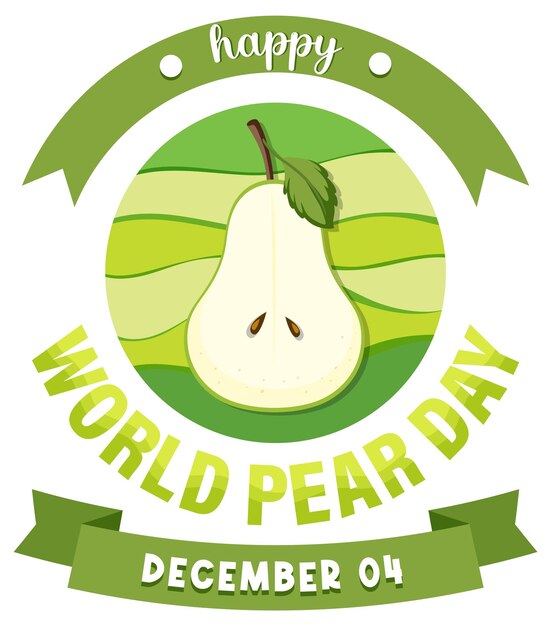 World pear day text for banner or poster design