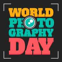 Free vector world photography day event