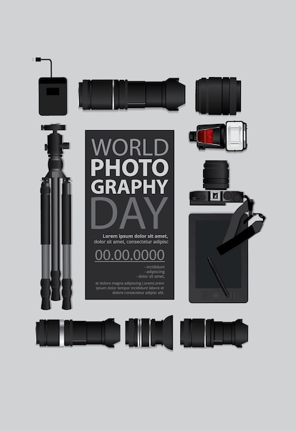 World Photography Day template