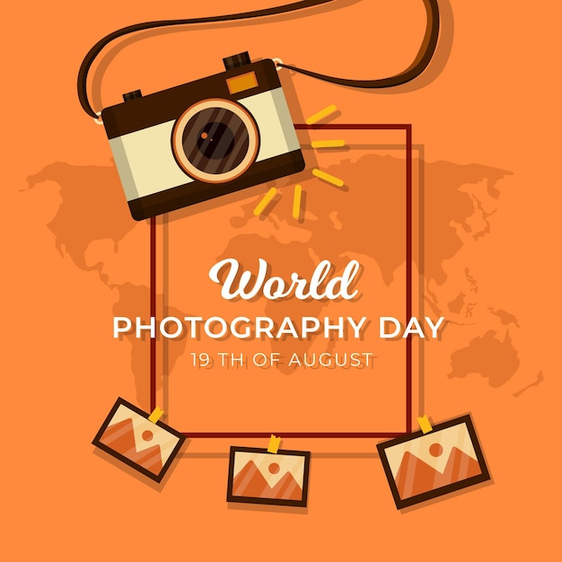 World photography day with camera