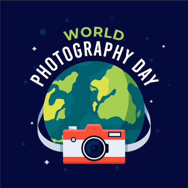 World photography day with planet