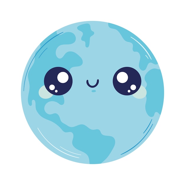 Free vector world planet earth kawaii