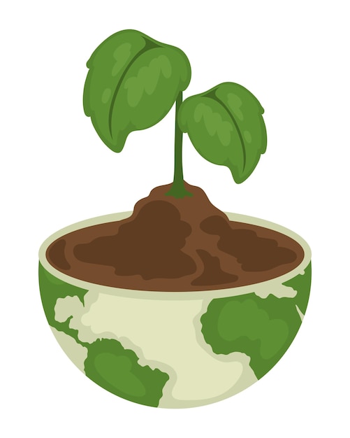 Free vector world and plant