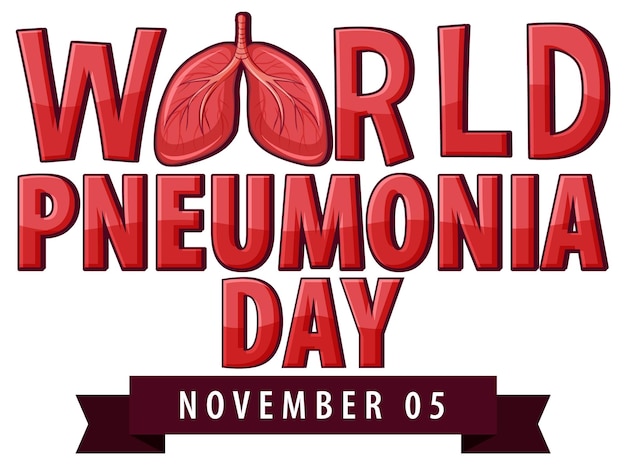 Free vector world pneumonia day banner design