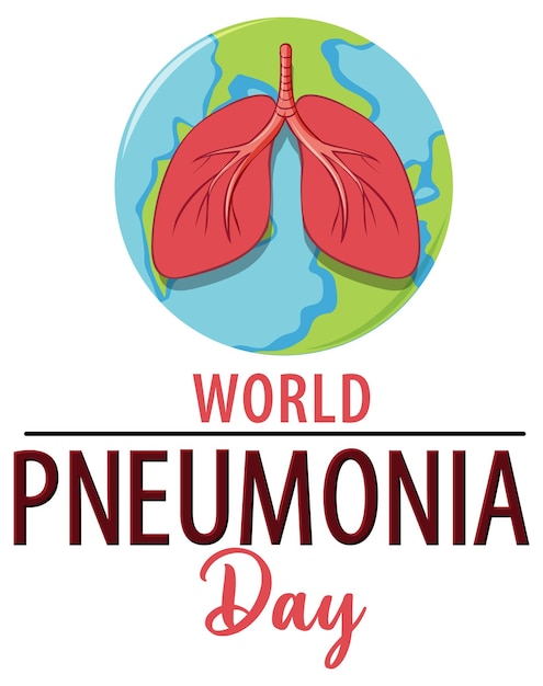 Free vector world pneumonia day poster design