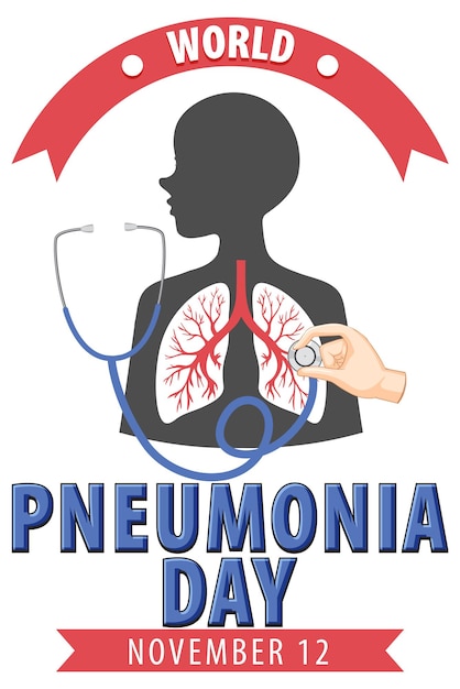 World pneumonia day poster design