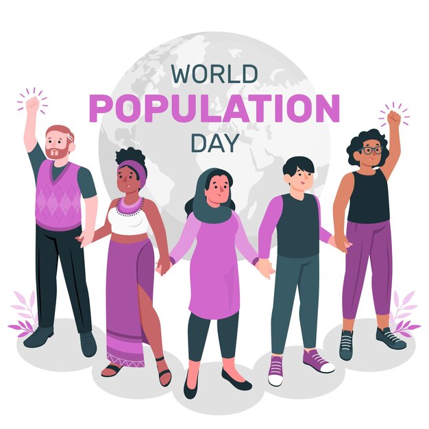 world population day concept illustration