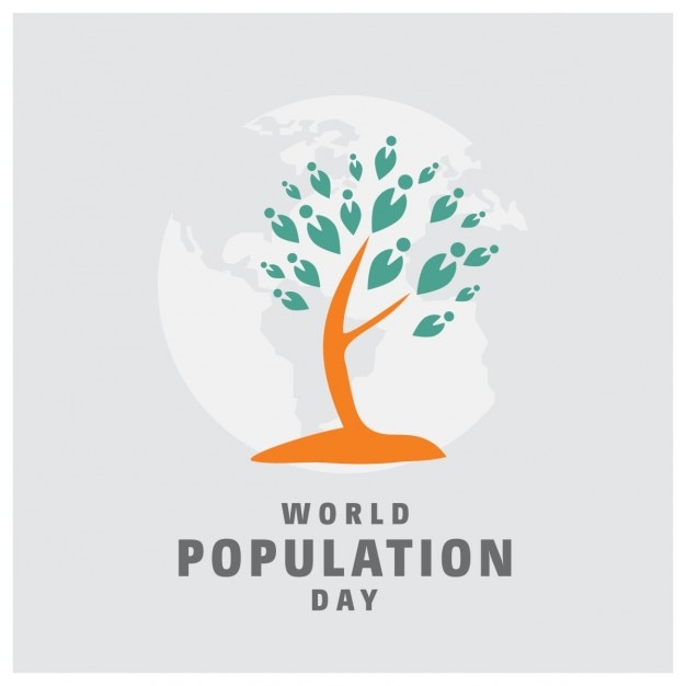 Free vector world population day design