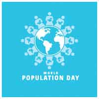 Free vector world population day globe