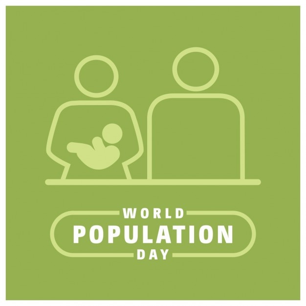 Free vector world population day graphic design