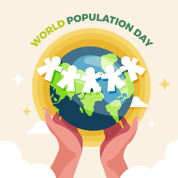 Иллюстрация всемирного дня народонаселения