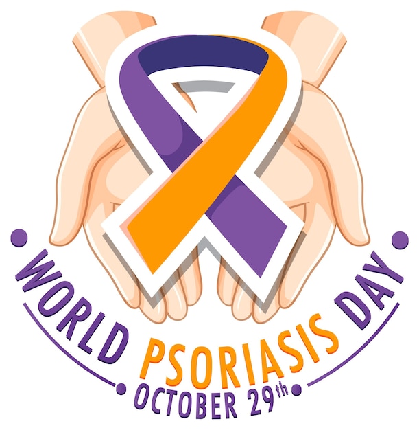 Free vector world psoriasis day banner design