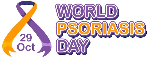 Free vector world psoriasis day banner design