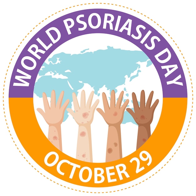 Free vector world psoriasis day banner design