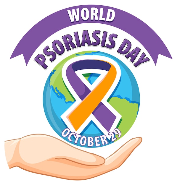 Free vector world psoriasis day poster