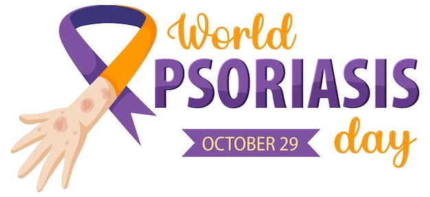 Vettore gratuito poster della giornata mondiale della psoriasi