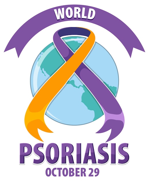 Vettore gratuito poster della giornata mondiale della psoriasi