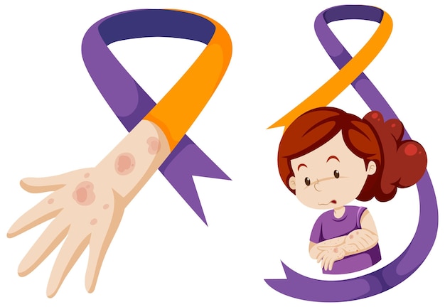 Free vector world psoriasis day ribbon symbol