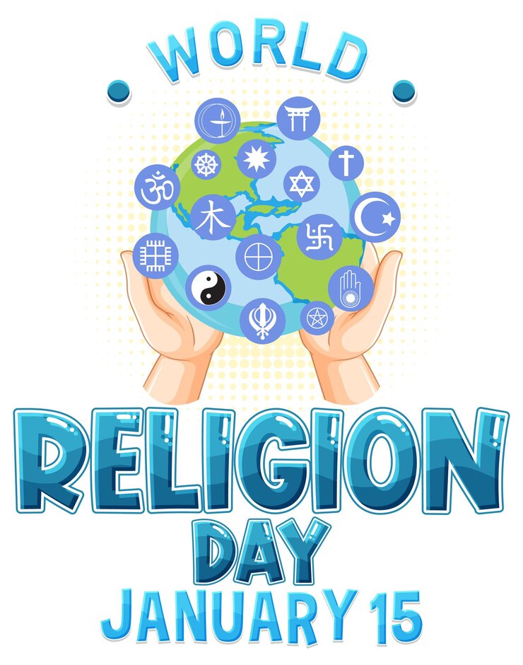 Free Vector world religion day banner design