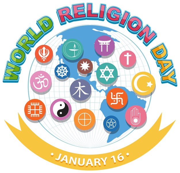 world religion day banner design