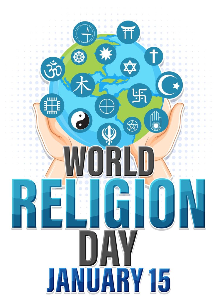 Free Vector world religion day banner design