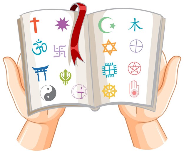 World Religion Symbols Concept