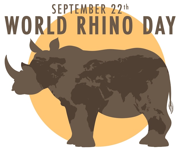 세계 코뿔소의 날 9월 22일 배너