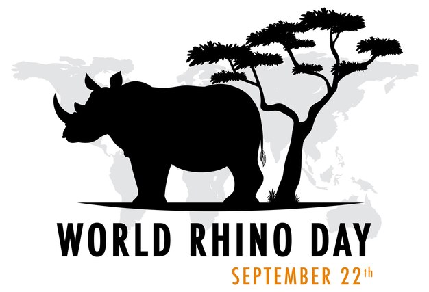 World Rhino Day September 22 Banner