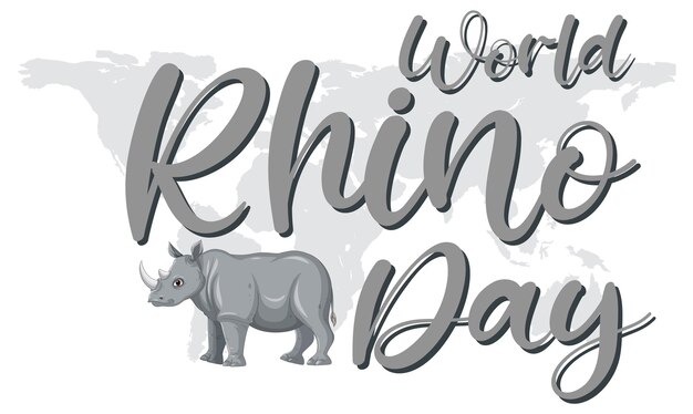 World Rhino Day September 22 Banner