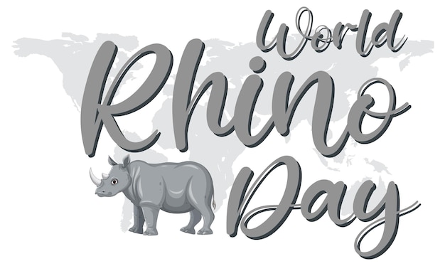 World Rhino Day September 22 Banner