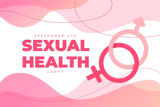 Free vector world sexual health day background with gender signs