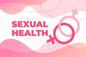 Бесплатное векторное изображение Всемирный день сексуального здоровья фон с признаками пола
