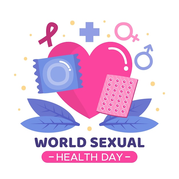 Vettore gratuito concetto di giornata mondiale della salute sessuale