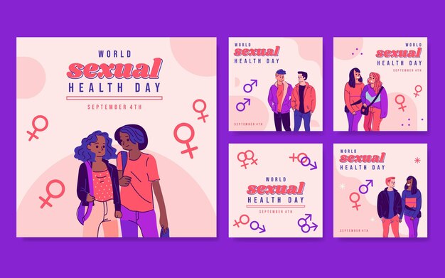 Коллекция постов всемирного дня сексуального здоровья в instagram