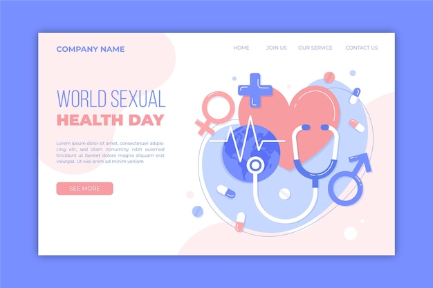 World sexual health day landing page template
