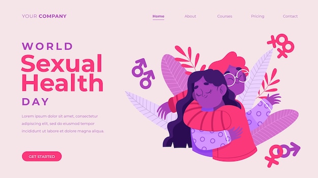 World sexual health day landing page template