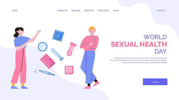 World sexual health day landing page template