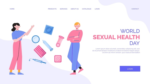 Шаблон целевой страницы всемирного дня сексуального здоровья