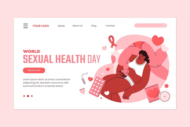 World sexual health day landing page template