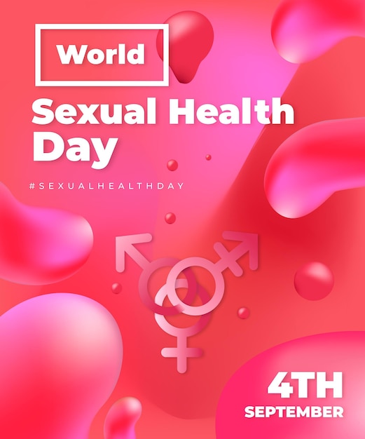 Vettore gratuito illustrazione realistica di giornata mondiale della salute sessuale