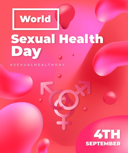 World sexual health day realistic illustration