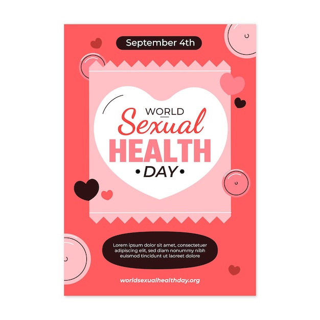 Free vector world sexual health day vertical flyer template